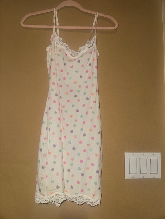 SKIMS Dresses & Skirts - SKIMS White Mini Slip Dress with Pastel Heart Print
